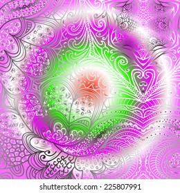 Rectangular colorful ornament for design and background