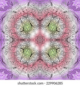 Rectangular colorful ornament for design and background