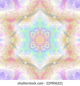 Rectangular colorful ornament for design and background