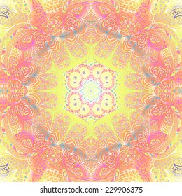 Rectangular colorful ornament for design and background