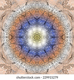 Rectangular colorful ornament for design and background