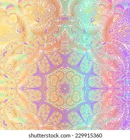 Rectangular colorful ornament for design and background