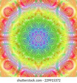 Rectangular colorful ornament for design and background