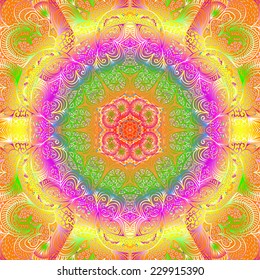 Rectangular colorful ornament for design and background