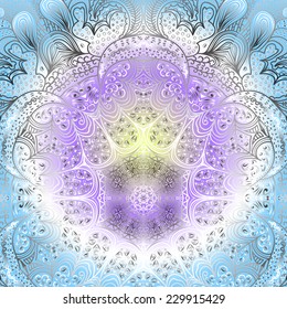 Rectangular colorful ornament for design and background