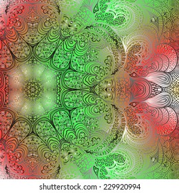 Rectangular colorful ornament for design and background