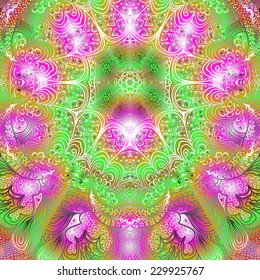 Rectangular colorful ornament for design and background