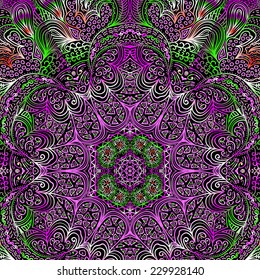 Rectangular colorful ornament for design and background