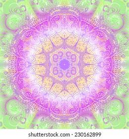 Rectangular colorful ornament for design and background