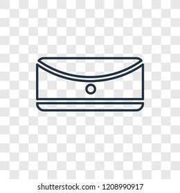 Rectangular concept vector linear icon isolated on transparent background, Rectangular concept transparency concept in outline style