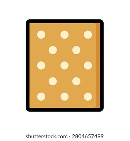 Rectangular cracker snack vector illustration with illustration rectangle isolated wholesome delicious ingredient