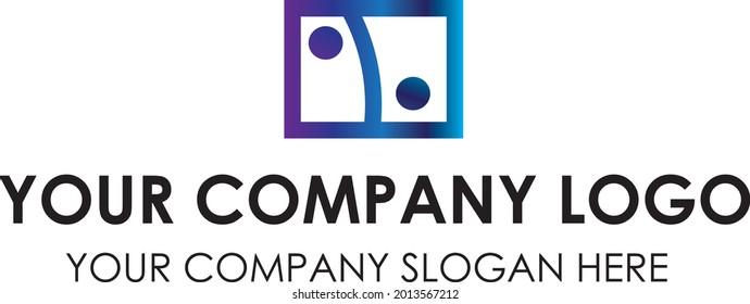 Rectangular Custom Company logo vector