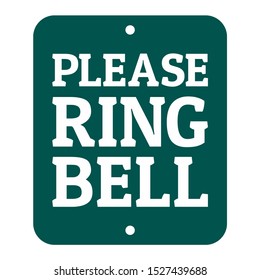 Rectangular Custom Please Ring Bell Sign