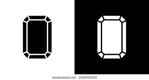 Rectangular diamond icon concept, vector illustration
