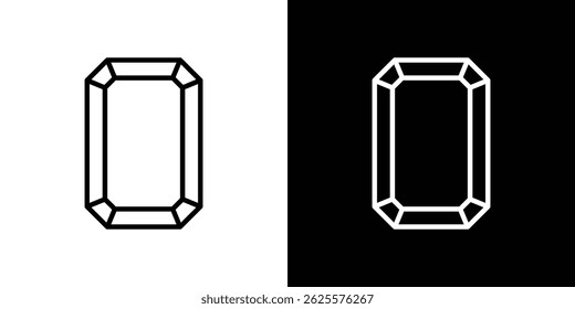Rectangular diamond icon vector for web and mobile app. Symbol isolated.