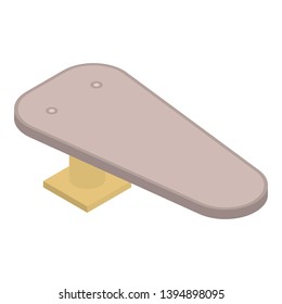 Rectangular diving board icon. Isometric of rectangular diving board vector icon for web design isolated on white background