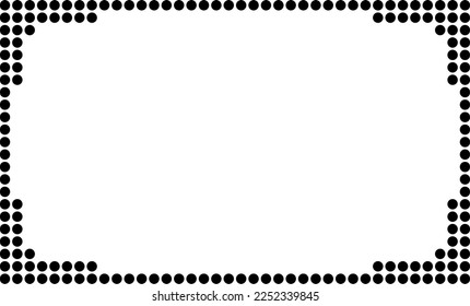 rectangular dots frame with copy space for your text or design
