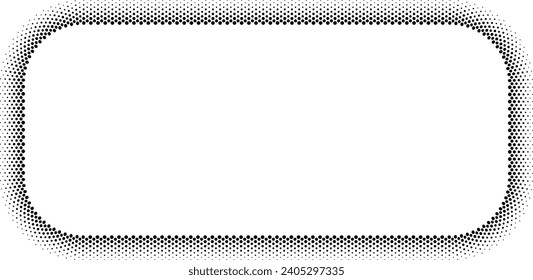 rectangular dots halftone frame with copy space