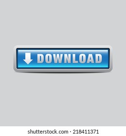 Rectangular Download Button, vector eps10, high quality vector image, easy to change the background color for various web design theme