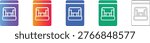 Rectangular Electronic Module Enclosure Icons vol 1741
