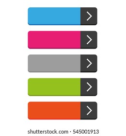 Rectangular empty buttons vector