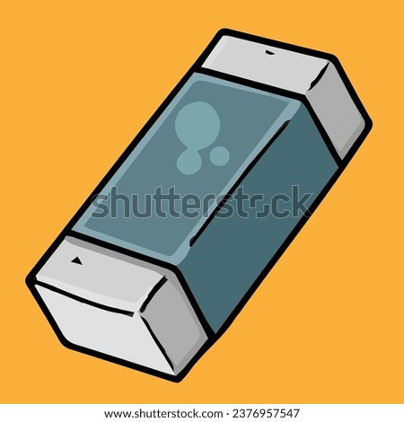 rectangular eraser with protection in the middle