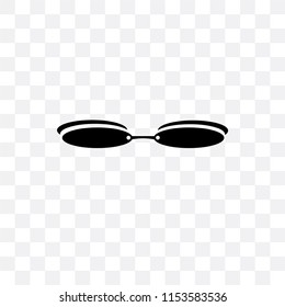 Rectangular eyeglass frame vector icon isolated on transparent background, Rectangular eyeglass frame logo concept