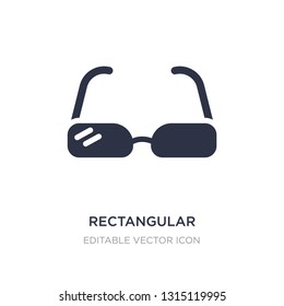 rectangular eyeglasses icon on white background. Simple element illustration from Tools and utensils concept. rectangular eyeglasses icon symbol design.