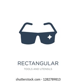 rectangular eyeglasses icon vector on white background, rectangular eyeglasses trendy filled icons from Tools and utensils collection, rectangular eyeglasses vector illustration rectangular eyeglasses icon vector on white background, rectangular eyeglasses trendy filled icons from Tools and utensils collection, rectangular eyeglasses vector illustration
