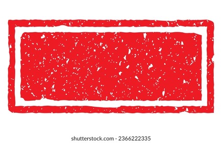 Estampilla roja rectangular de estilo japonés descolorido