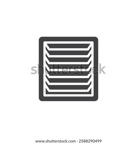 Rectangular filter vector icon. filled flat sign for mobile concept and web design. Air Filter glyph icon. Air distribution symbol, logo illustration. Vector graphics