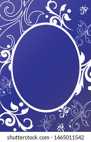 Rectangular Floral Toile inspired frame