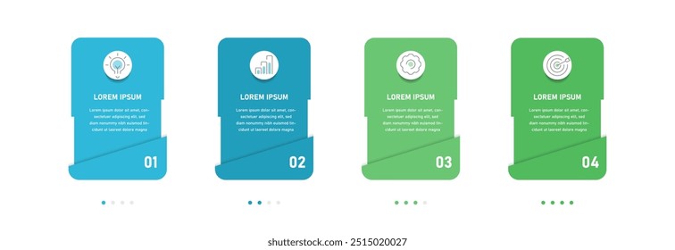 Rectangular flowchart for presentations. Modern infographics reflecting the process, stages, stages, timeline