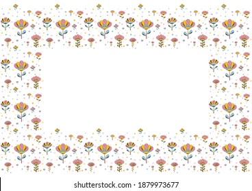 Rectangular Frame A4 Size Made Cute Stock Vector (Royalty Free ...