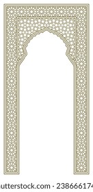 Rectangular frame of the Arabic pattern with proportion 2x1