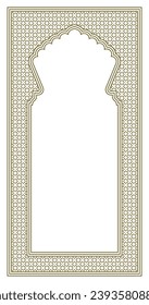 Rectangular frame of the Arabic pattern with proportion 2x1