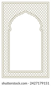 Rectangular frame of the Arabic pattern with proportion about 1x1,6