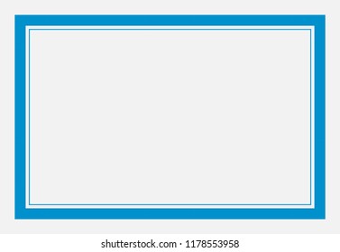 Rectangular frame of blue color.