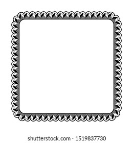 rectangular frame or box for calligraphy, classic theme frame, vintage frame, retro frame with black isolated white.