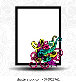 The rectangular frame design element. Design. Vector.