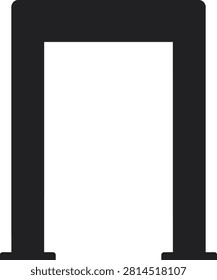Rectangular Frame Doorway Silhouette Icon