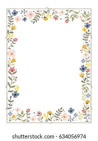 Rectangular Frame With A Flower Pattern