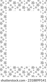 Rectangular frame flowers background for decoration.