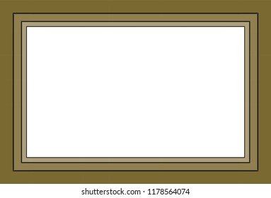 Rectangular frame of grisaceo brown color.