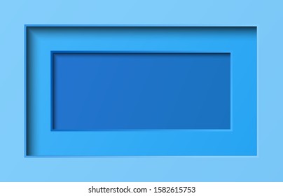 Rectangular frames concept with place for text in blue colors. Vector illustration