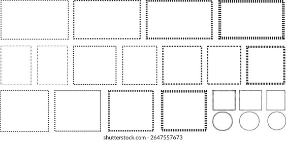 Rectangular frames with wiggly edges. Silhouette wavy borders, text boxes templates. with Backgound	
