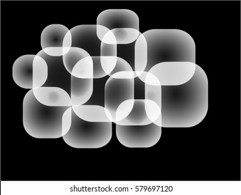 Rectangular geometry black background vector
