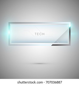 rectangular glass banner