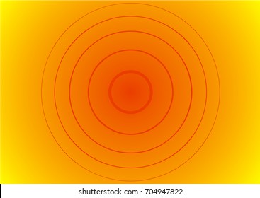 Rectangular gradient background with radiating concentric circles. Vector multicolored blurred backdrop. Design for web, mobile applications, covers, card, banners, social media, wallpapers.
