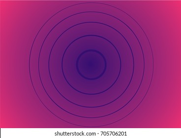 Rectangular gradient background with radiating concentric circles. Vector multicolored blurred backdrop. Design for web, mobile applications, covers, card, infographic, banners and social media.